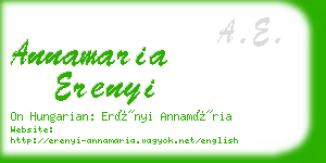 annamaria erenyi business card